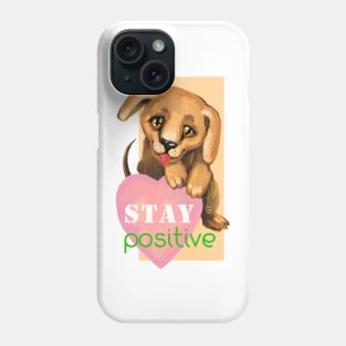 Cute dog. Baby pets. Puppy friendship love. Phone Case