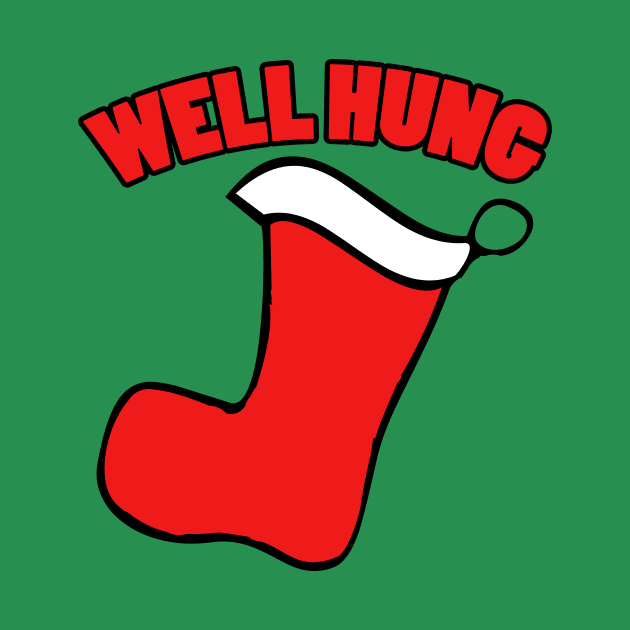 Well hung funny Christmas Shirt by bubbsnugg