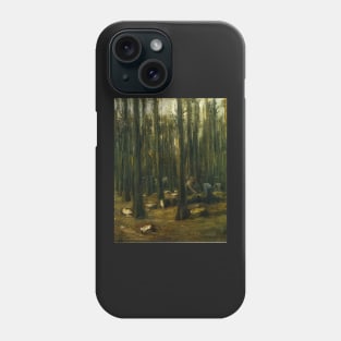 lumberjack in the forest 1898 - Max Liebermann Phone Case