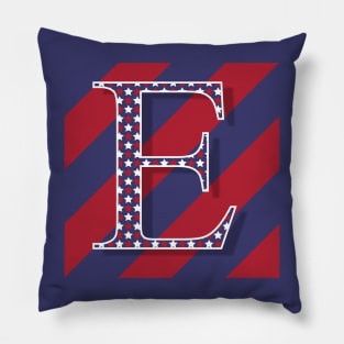 Old Glory Letter E Pillow