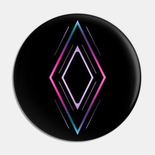 Diamond solo pink blue Pin