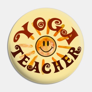 Yoga Teacher Happy Face Sunshine Gift Pin