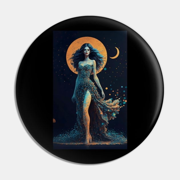 itle: "Moonlit Elegance Silhouette Tee Pin by AmazinfArt