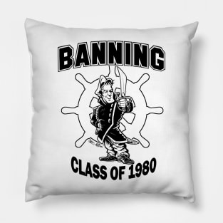 Banning 1980 BLACK Pillow