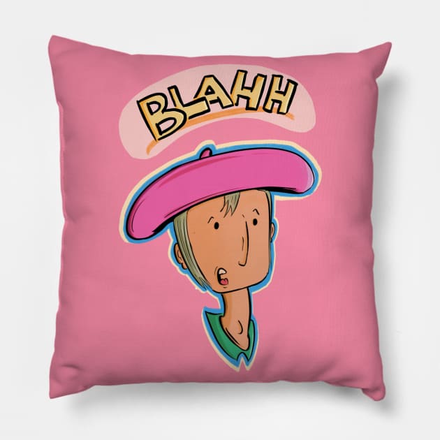 Blah Pillow by Idraws