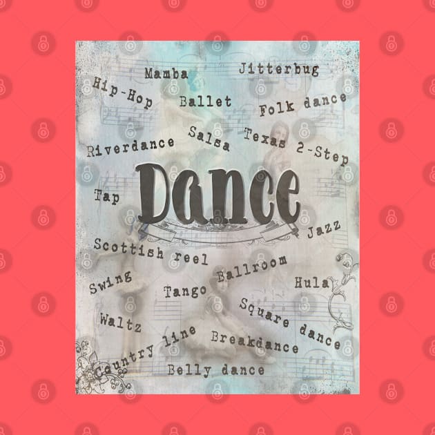 Dance vintage retro dancing genres digital art by artsytee