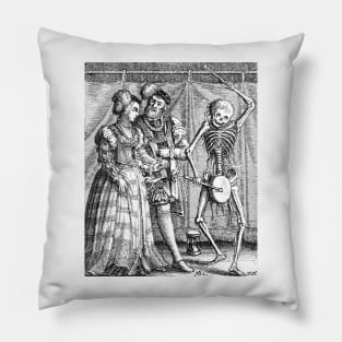 The Lady, the Dance of Death - Hans Holbein Pillow