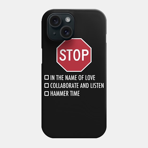 Stop funny joke music design Phone Case by Yoda