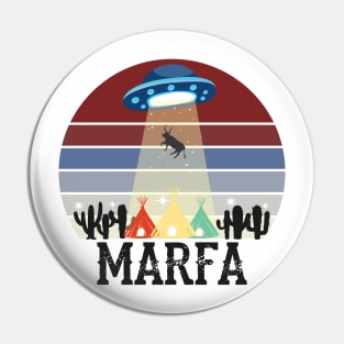 Marfa Texas Ghost Lights Festival UFO Cow Abduction Pin