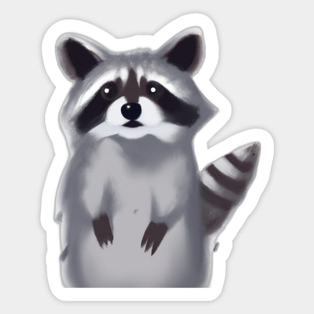 Cute Raccoon Sticker