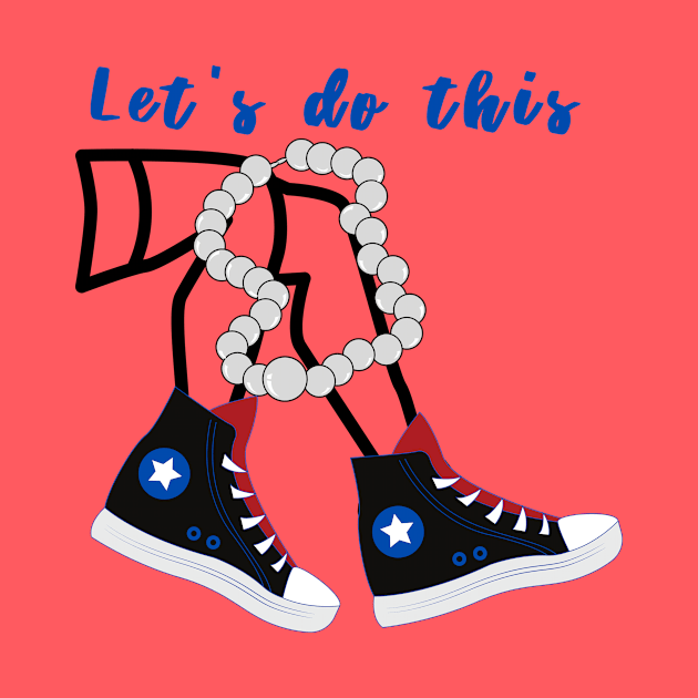 Chucks and Pearls/ Kamala Harris by Rebecca Abraxas - Brilliant Possibili Tees