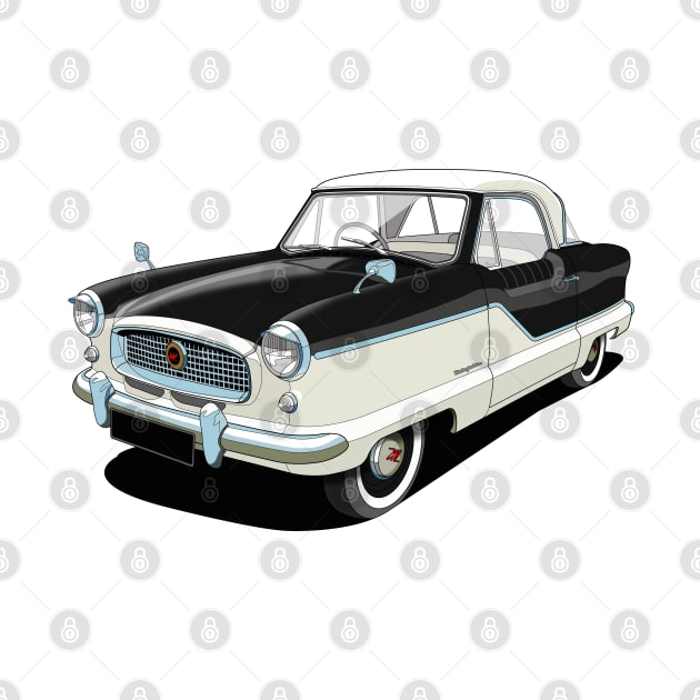 Austin Metropolitan in two tone black and white by candcretro