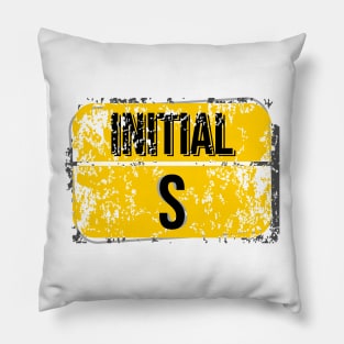 For initials or first letters of names starting with the letter S Pillow