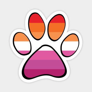 Lesbian Pride Paw Magnet