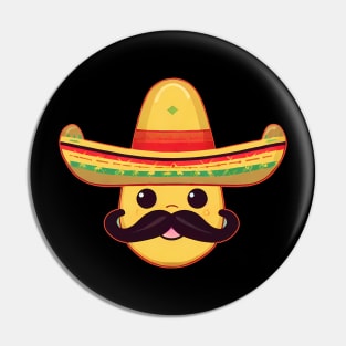 Mexican character in hat Pin