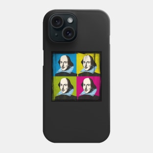 SIR WILLIAM SHAKESPEARE - ELIZABETHAN PLAYWRIGHT - POP ART STYLE 4-UP Phone Case