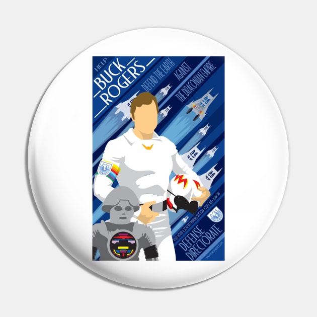 Buck Rogers Pin by CuddleswithCatsArt