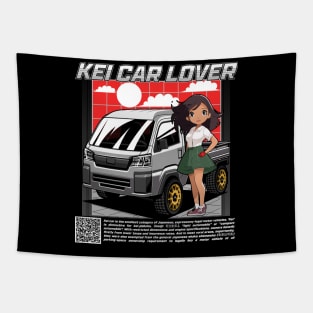 anime girl with kei car Tapestry