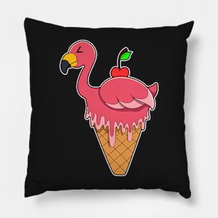 Flamingo with Waffle ice cream & Apple Pillow