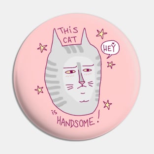 Handsome Cat Pin