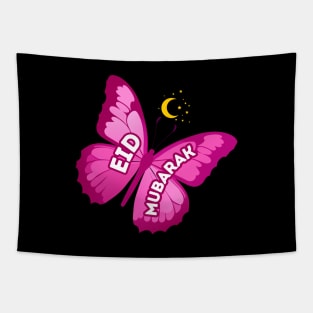 Eid Mubarak Butterfly Tapestry