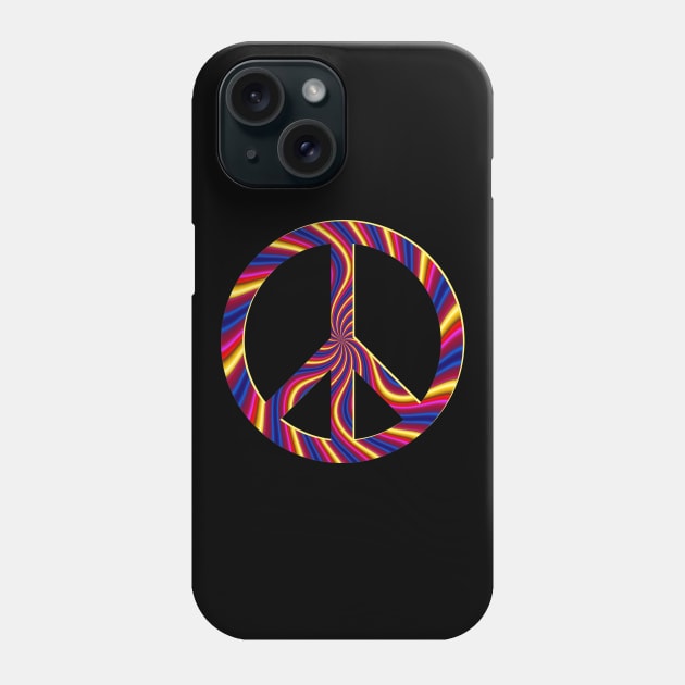 Peace Sign - Psychedelic Colors Phone Case by VeryHippie.com