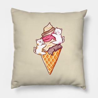 Cute Cat Ice Cream Pillow