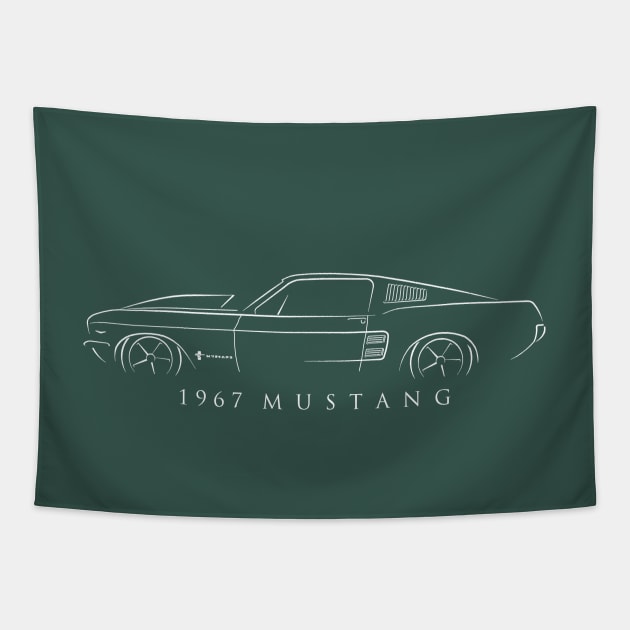 1967 Ford Mustang Cobra Jet Tapestry by mal_photography