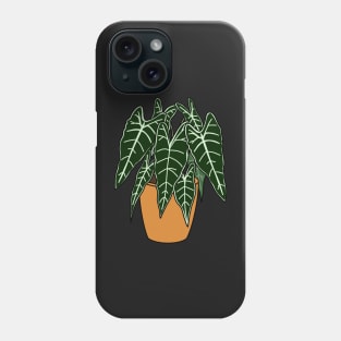 Alocasia Polly Illustration | Plant in a pot Phone Case