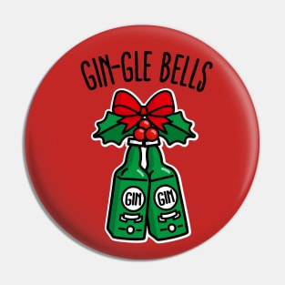 Gin-Gle bells jingle pun funny ugly Christmas drinking party Pin