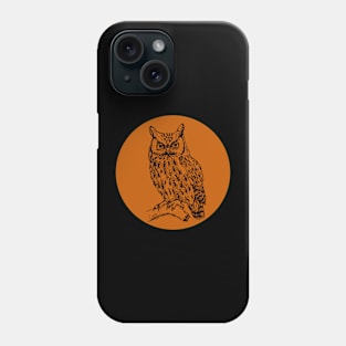 Halloween Owl, Portents, Omens, Signs, and Fortunes - Orange and Black Style Phone Case