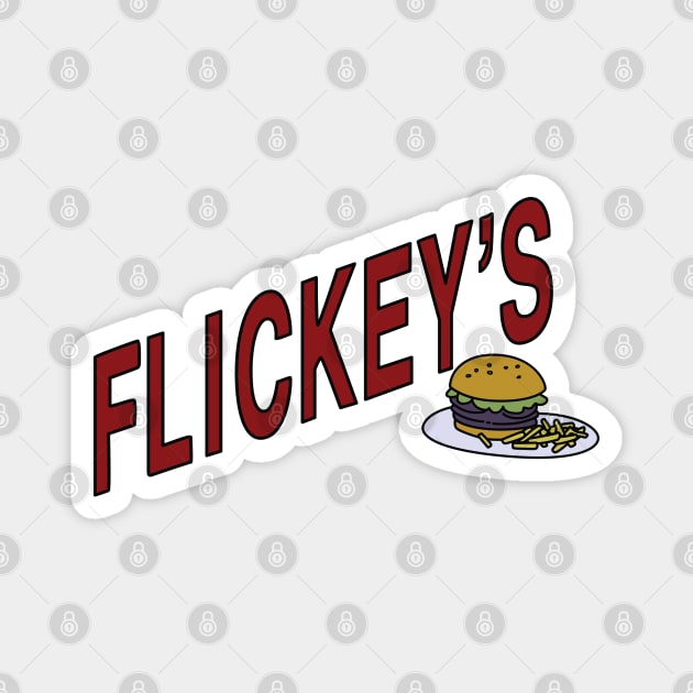 Flickey's Burger Magnet by saintpetty