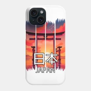 Japanese Torii Gate Sea at Sunset Landscape – Anime Shirt Phone Case