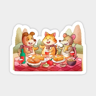 Friendsgiving Animals Magnet