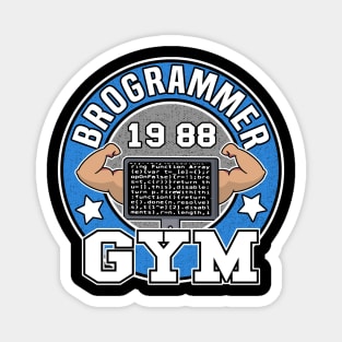 Funny Brogrammer Gym Logo Programmer Fitness Coder Magnet