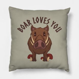 Valheim Boar Loves You Pillow