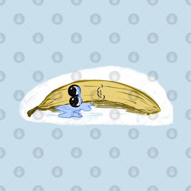 Lonely Crying Banana Lying Down You Hurt My Peelings by SubtleSplit