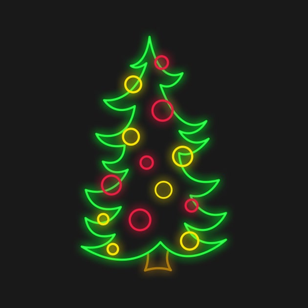 Neon Christmas Tree by obillwon