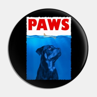 Rottweiler PAWS Tee Triumph for Admirers of Canine Majesty Pin