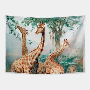 giraffe long neck giraffes Tapestry