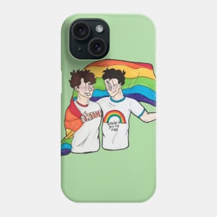 Dan and Phil with Pride flag Phone Case