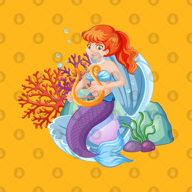 Mermaid Cartoon by Mako Design 