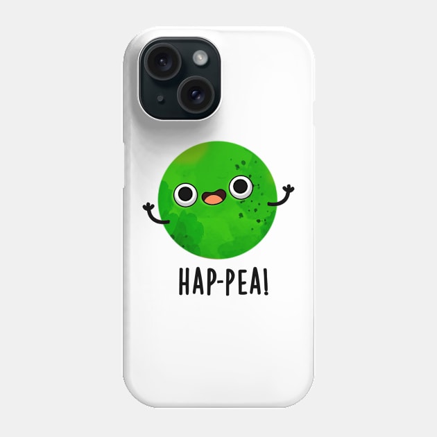 Hap-pea Cute Happy Pea Pun Phone Case by punnybone