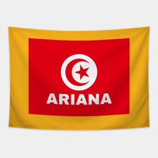 Ariana City in Tunisian Flag Tapestry