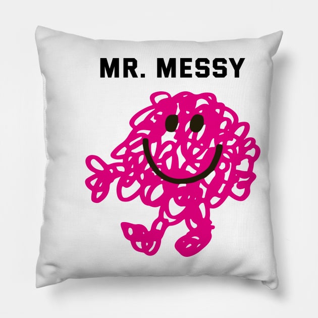 MR. MESSY Pillow by reedae