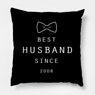 'Best Husband Since 2008' Sweet Wedding Anniversary Gift Pillow