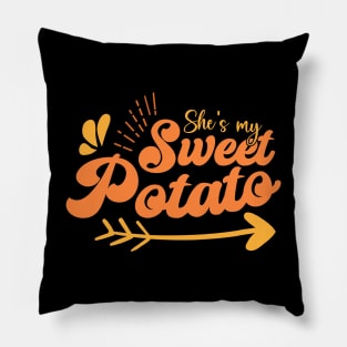 Thanksgiving Matching Couple She's My Sweet Potato I Yam Set Pillow