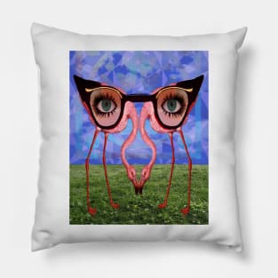 Flamingo Glasses Pillow