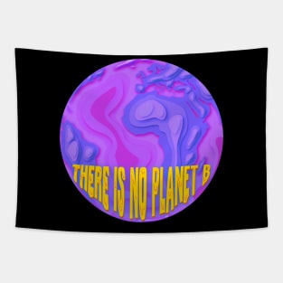 trippy purple there is no planet b (paper cut out earth) Tapestry