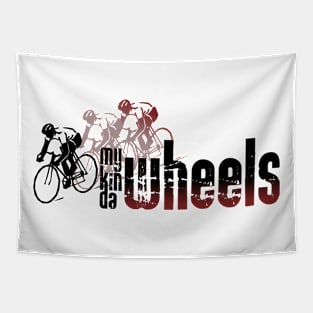 My kinda wheels cyclist Tapestry